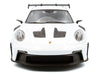 2024 Porsche 911 (992) GT3 RS White with Blue Stripes 1/18 Diecast Model Car by Solido