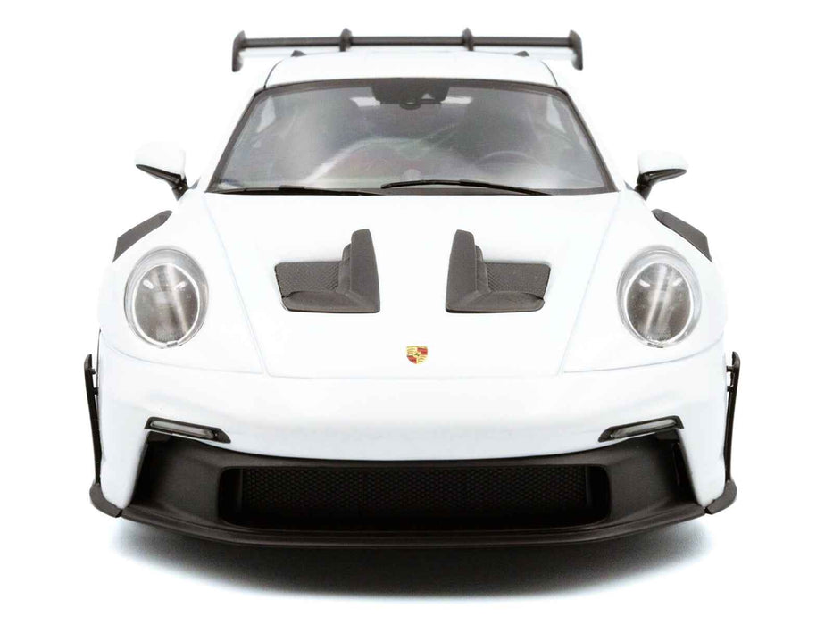 2024 Porsche 911 (992) GT3 RS White with Blue Stripes 1/18 Diecast Model Car by Solido