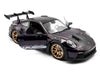 2024 Porsche 911 GT3 RS Weissach Package Viola Purple Metallic with Carbon Hood Stripes and Top 1/18 Diecast Model Car by Solido