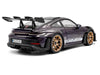 2024 Porsche 911 GT3 RS Weissach Package Viola Purple Metallic with Carbon Hood Stripes and Top 1/18 Diecast Model Car by Solido