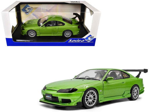1999 Nissan Silvia S15 Spec-R Aero RHD (Right Hand Drive) "Never Satisfied" Green Metallic 1/18 Diecast Model Car by Solido