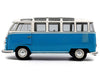 1962 Volkswagen T1 Samba Bus Baby Blue and White 1/18 Diecast Model Car by Solido