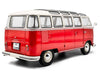 1962 Volkswagen T1 Samba Bus Red and White 1/18 Diecast Model Car by Solido