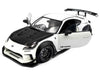 2024 Toyota GR86 LBWK Body Kit RHD (Right Hand Drive) Pearl White with Carbon Hood 1/18 Diecast Model Car by Solido