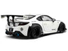 2024 Toyota GR86 LBWK Body Kit RHD (Right Hand Drive) Pearl White with Carbon Hood 1/18 Diecast Model Car by Solido