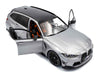 2024 BMW M3 Competition M xDrive Touring Frozen Pure Gray Metallic with Black Top 1/18 Diecast Model Car by Solido
