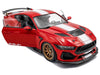 2024 Ford Shelby Mustang Super Snake Race Red with White Stripes 1/18 Diecast Model Car by Solido