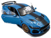 2024 Ford Shelby Mustang Super Snake Grabber Blue Metallic with Black Stripes 1/18 Diecast Model Car by Solido