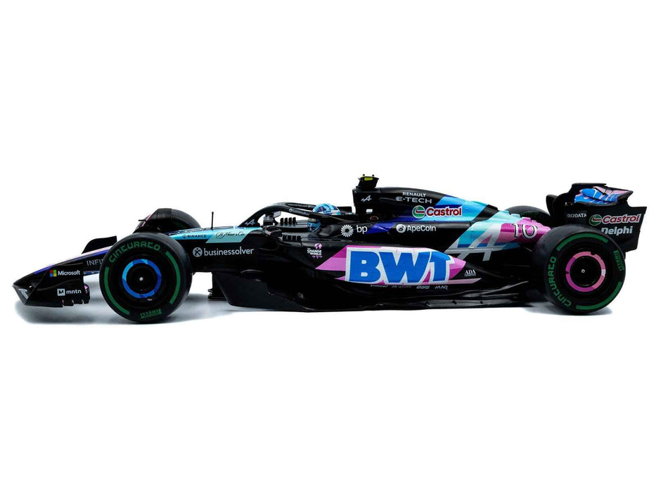 Alpine A524 #10 Pierre Gasly "BWT" 3rd Place Formula One F1 "Sao Paulo GP" (2024) "Competition" Series 1/18 Diecast Model Car by Solido