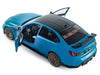2024 BMW M3 Competition Daytona Beach Blue with Carbon Top 1/18 Diecast Model Car by Solido
