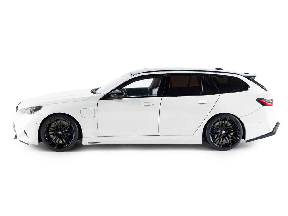2025 BMW M5 Touring Alpine White with Black Top 1/18 Diecast Model Car by Solido