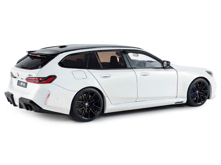 2025 BMW M5 Touring Alpine White with Black Top 1/18 Diecast Model Car by Solido