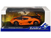 Koenigsegg Jesko Attack Tang Orange Metallic with Black Stripes 1/43 Diecast Model Car by Solido