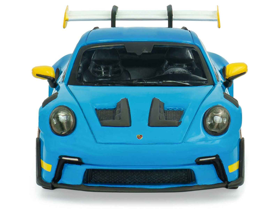 2023 Porsche 911 (992) GT3 RS "Tribute to 24 Hours of Daytona 2003" Riviera Blue with Yellow Stripes 1/43 Diecast Model Car by Solido
