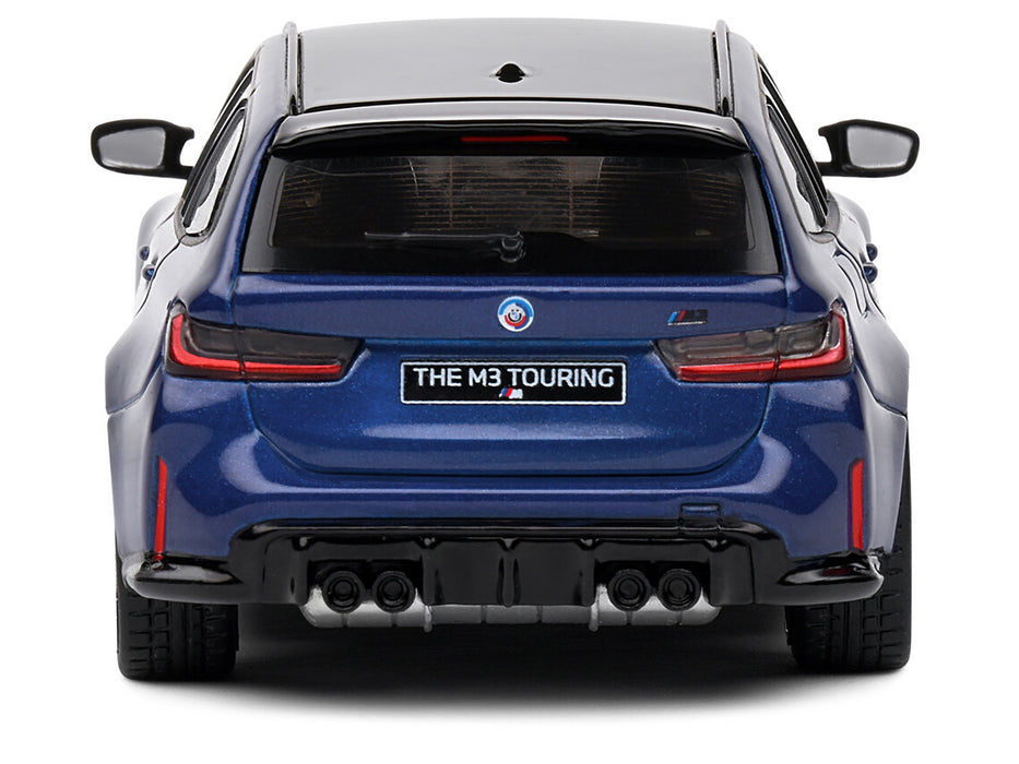 2023 BMW M3 Touring (G81) Competition San Marino Blue Metallic with Black Top 1/43 Diecast Model Car by Solido