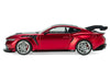 2025 Ford Mustang GTD Chroma Flame Red Metallic with Black Stripes 1/43 Diecast Model Car by Solido