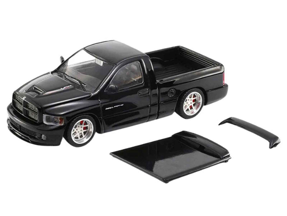 2003 Dodge Ram SRT-10 Pickup Truck Black 1/64 Diecast Model Car by Shoom64 Models