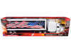 Freightliner Classic XL Truck White with Dry Van Trailer White with Patriotic Graphic "Long Haul Truckers" Series 1/32 Diecast Model by New Ray - Miniature Motors