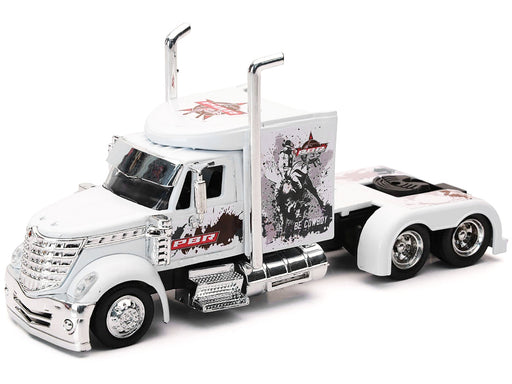 International Lonestar Truck Tractor White "PBR Professional Bull Riders" 1/43 Diecast Model by New Ray - Miniature Motors