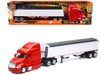 Peterbilt 387 Truck Red with Grain Trailer White "Long Haul Truckers" Series 1/43 Diecast Model by New Ray - Miniature Motors