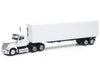 International LoneStar Truck with Dry Goods Trailer White "Long Haul Truckers" Series 1/43 Diecast Model by New Ray - Miniature Motors