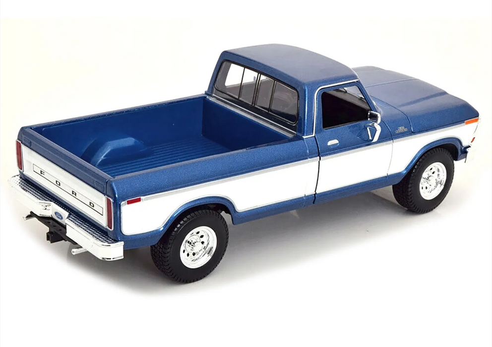 1979 Ford F-150 Ranger Pickup Truck Blue Metallic and Cream "Special Edition" 1/18 Diecast Model Car by Maisto