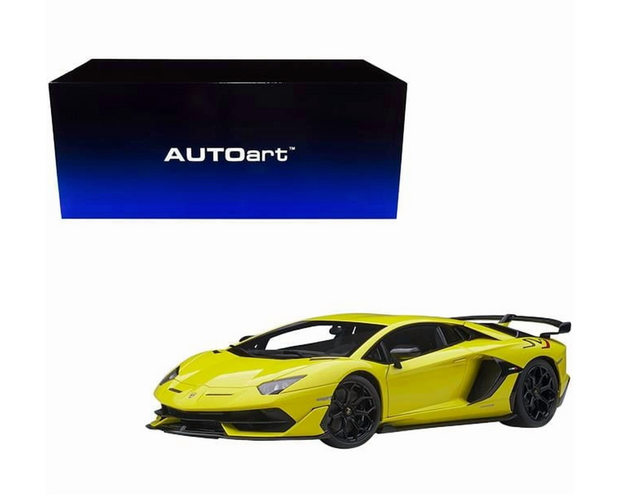 Lamborghini Aventador SVJ Giallo Tenerife / Pearl Yellow 1/18 Model Car by Autoart