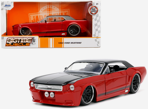 NEW 1965 Ford Mustang Custom Red and Black "Bigtime Muscle" Series 1/24 Diecast Model Car by Jada (Copy)