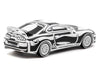 Toyota Supra "Designed by Joshua Vides" Black and White "Hobby64" Series 1/64 Diecast Model Car by Tarmac Works