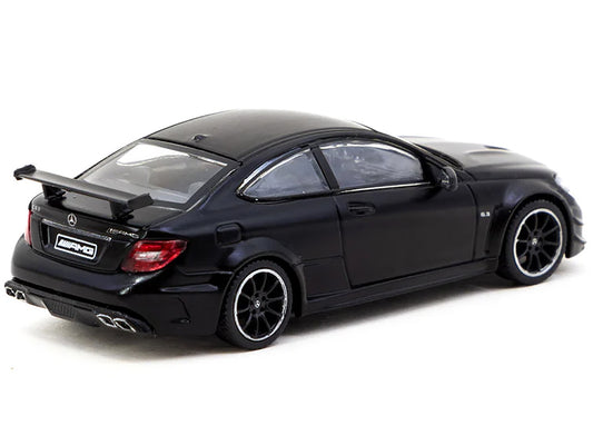 Mercedes-Benz C 63 AMG Coupe Black Series Matt Black "Global64" Series 1/64 Diecast Model by Tarmac Works