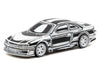 VERTEX Silvia (S14) "Designed by Joshua Vides" Black and White "Global64" Series 1/64 Diecast Model Car by Tarmac Works