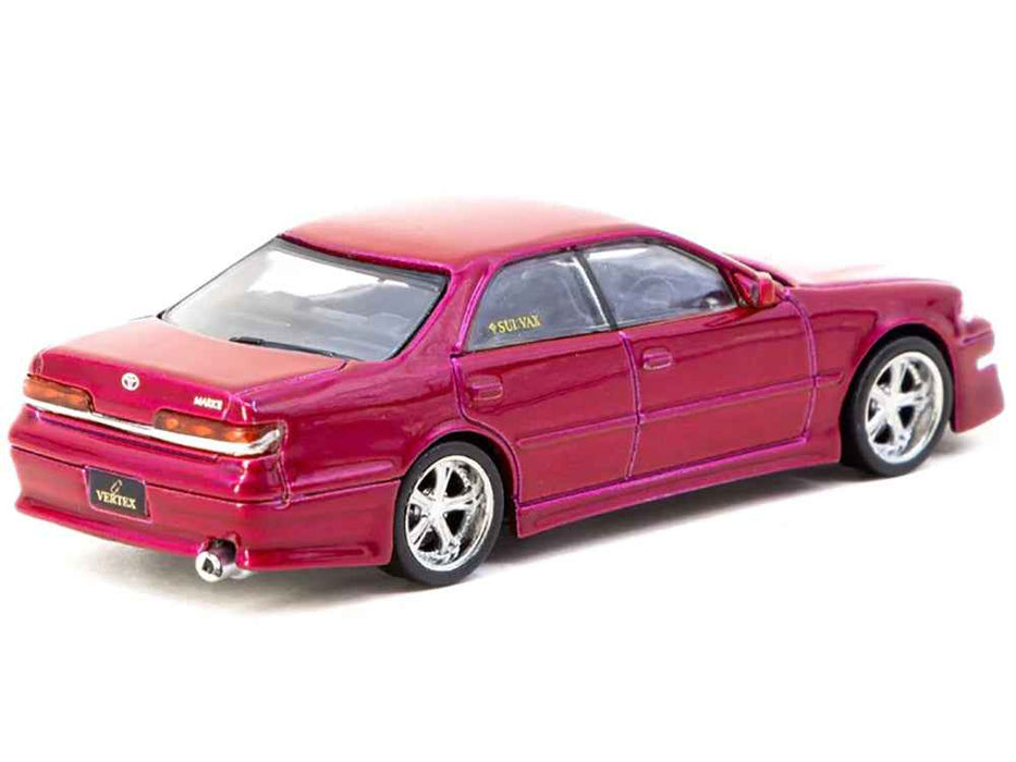 Toyota Vertex Mark II JZX100 RHD (Right Hand Drive) Hot Pink Metallic "Global64" Series 1/64 Diecast Model by Tarmac Works
