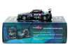 Nissan Skyline (R32) Widebody RHD (Right Hand Drive) #87 "HKS - Designed by Jon Sibal" Black with Graphics with Tarmac Cards "Global64" Series 1/64 Diecast Model Car by Tarmac Works