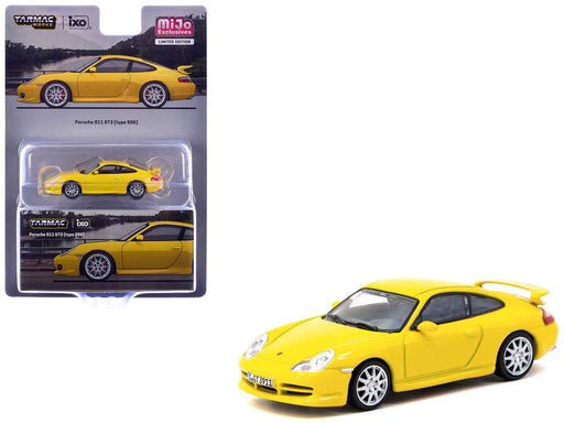 Porsche 911 GT3 (996) Yellow "Global64" Series 1/64 Diecast Model Car by Tarmac Works