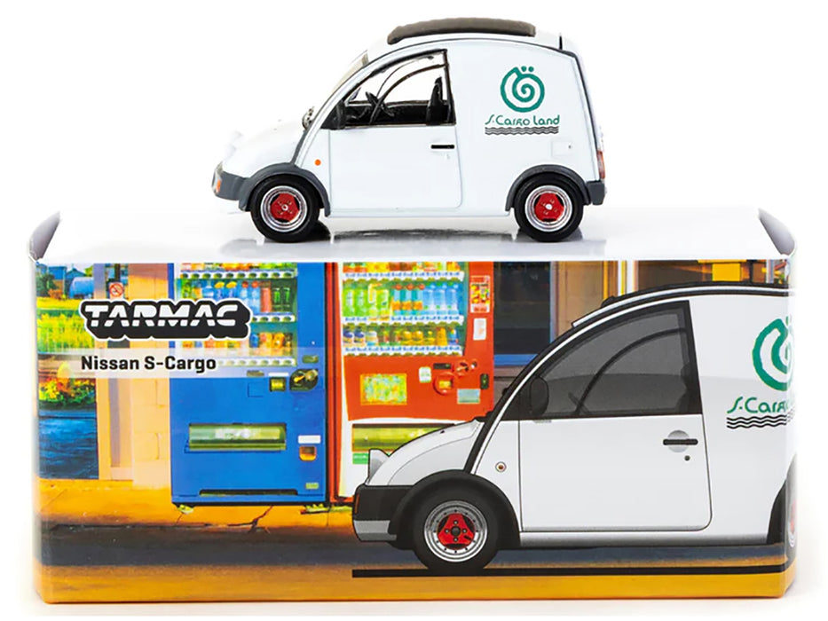 Nissan S-Cargo Van RHD (Right Hand Drive) "S-Cargo Land" White "Global64" Series 1/64 Diecast Model by Tarmac Works