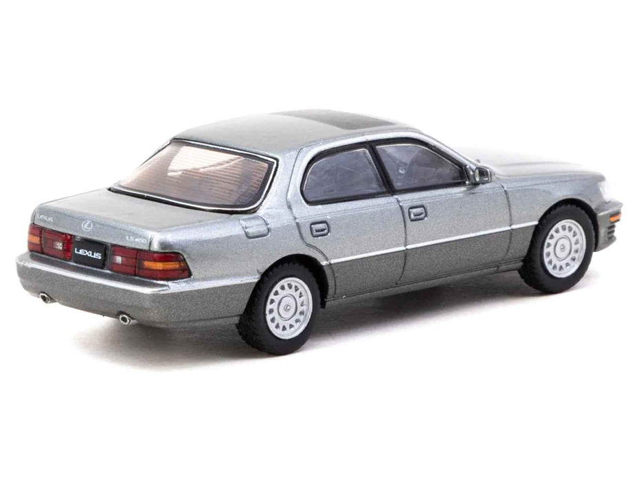 Lexus LS400 RHD (Right Hand Drive) Flint Gray Metallic "Global64" Series 1/64 Diecast Model Car by Tarmac Works