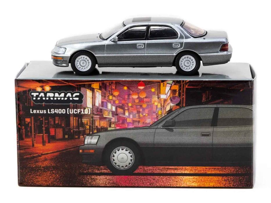 Lexus LS400 RHD (Right Hand Drive) Flint Gray Metallic "Global64" Series 1/64 Diecast Model Car by Tarmac Works