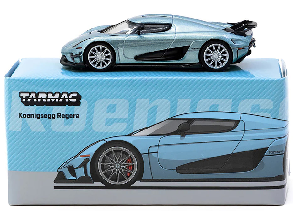 Koenigsegg Regera Light Blue Metallic "Global64" Series 1/64 Diecast Model by Tarmac Works