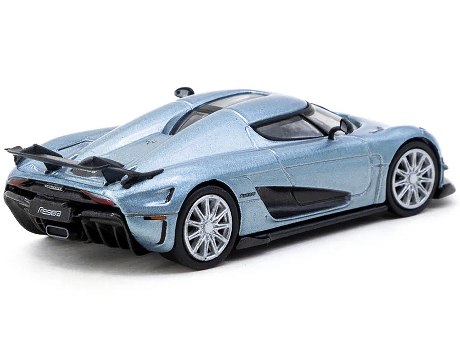 Koenigsegg Regera Light Blue Metallic "Global64" Series 1/64 Diecast Model by Tarmac Works