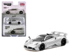 Pagani Imola Matt Silver Metallic with Black Top "Global64" Series 1/64 Diecast Model Car by Tarmac Works