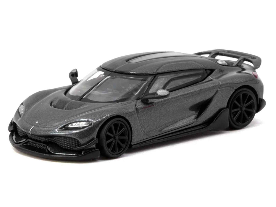 Koenigsegg Gemera Dark Gray Metallic "Global64" Series 1/64 Diecast Model Car by Tarmac Works