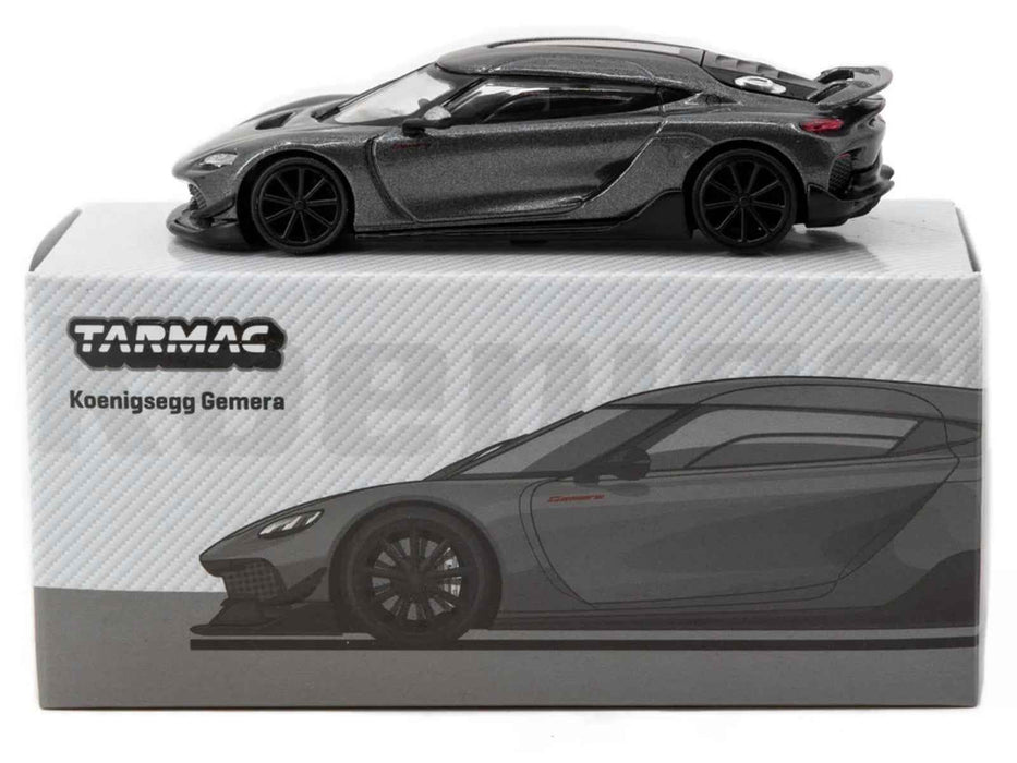Koenigsegg Gemera Dark Gray Metallic "Global64" Series 1/64 Diecast Model Car by Tarmac Works