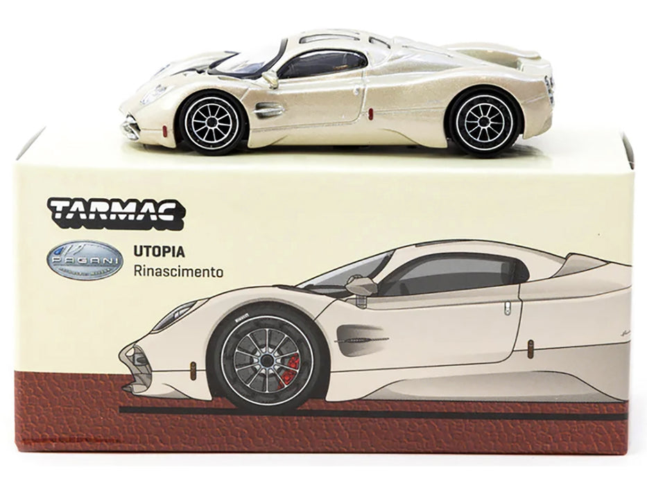 Pagani Utopia Rinascimento Silver Metallic "Global64" Series 1/64 Diecast Model by Tarmac Works