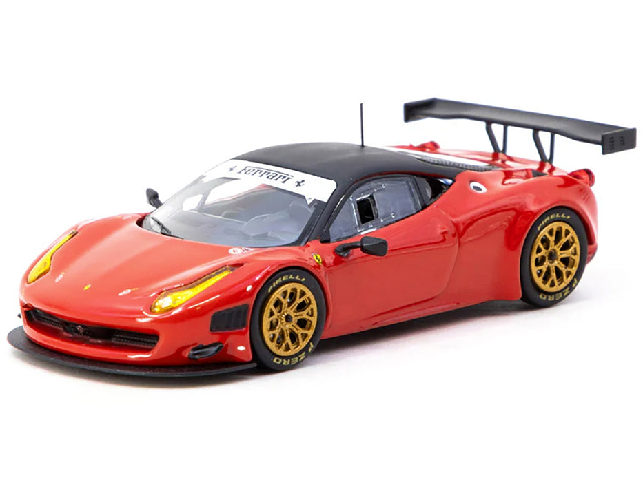 Ferrari 458 Italia GT3 Red with Black Top "Road64" Series 1/64 Diecast Model Car by Tarmac Works