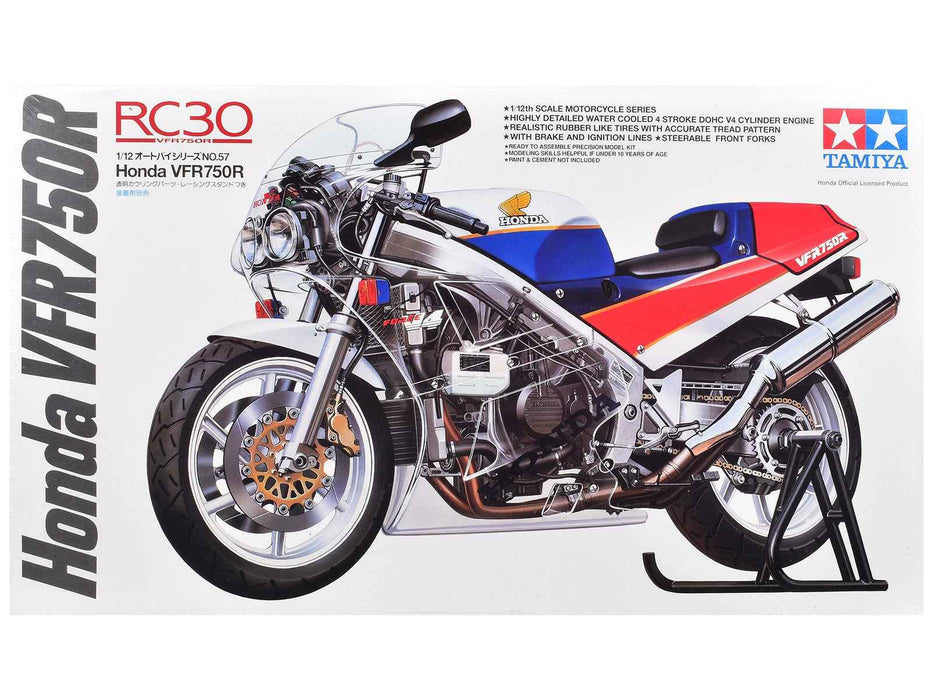 Model Kit Honda VFR750R Motorcycle 1/12 Scale Model by Tamiya
