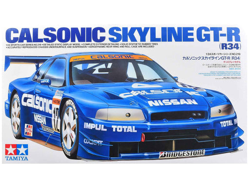 Model Kit Nissan Skyline GT-R (R34) "Calsonic" 1/24 Scale Model by Tamiya