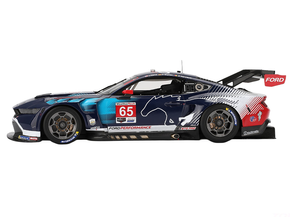 Ford Mustang GT3 #65 Joey Hand - Dirk Muller - Frederic Vervisch "Ford Multimatic Motorsports" IMSA "24 Hours of Daytona" (2024) 1/18 Model Car by Top Speed