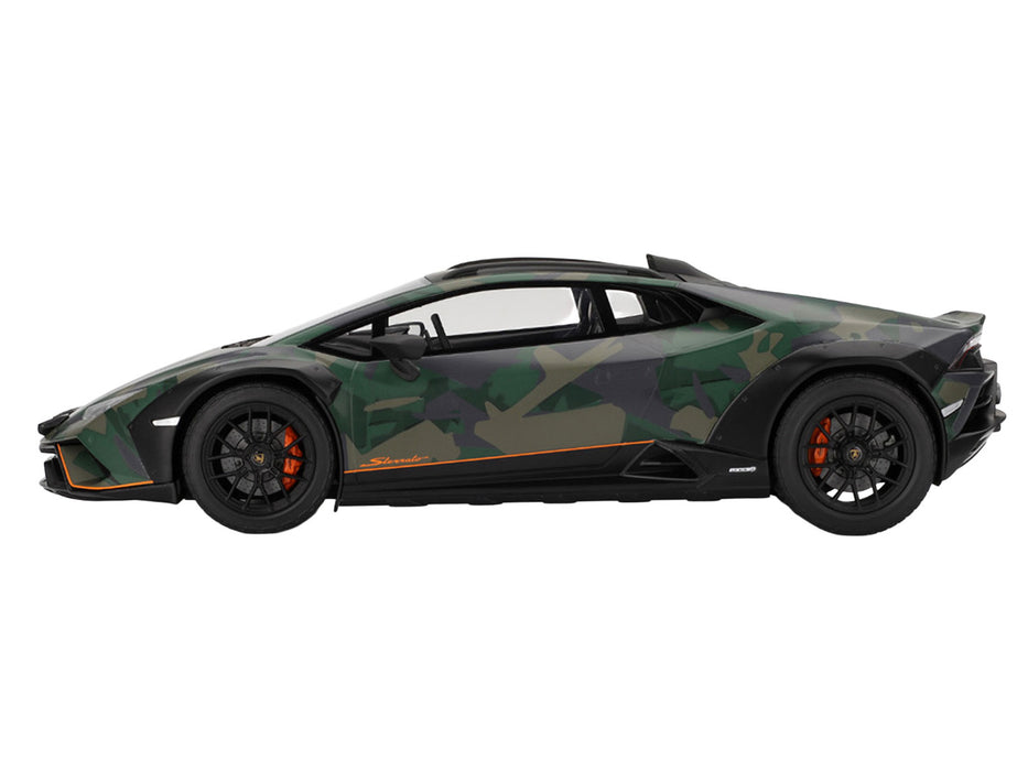 Lamborghini Huracan Sterrato All-Terrain "BOSCO" Green Camouflage 1/18 Model Car by Top Speed