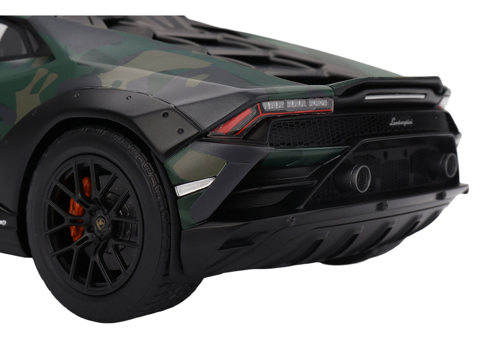 Lamborghini Huracan Sterrato All-Terrain "BOSCO" Green Camouflage 1/18 Model Car by Top Speed
