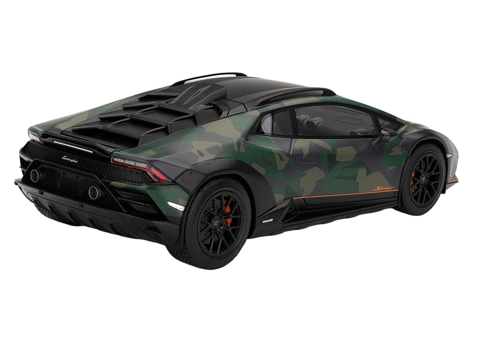 Lamborghini Huracan Sterrato All-Terrain "BOSCO" Green Camouflage 1/18 Model Car by Top Speed